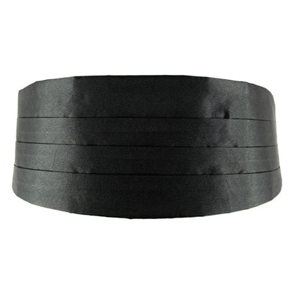 Cummerbunds Man Black Satin Elastic Bellyband Tuxedos Suits Fashion Gentlemen Cummerbund Wedding Party Shirts Suits Accessories