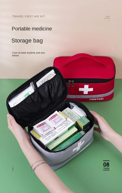 Portable First Aid Kit, Medicine Storage Bag, Outdoor Rescue Bag, Household Children's Large Capacity Medical Kit, Storage Organize