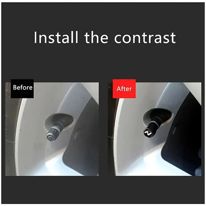 4Pcs Car Wheel Tire Valve Caps Air Stem Covers For N Line Sonata Tucson Azera Elantra Veloster Kona Santa Accessories