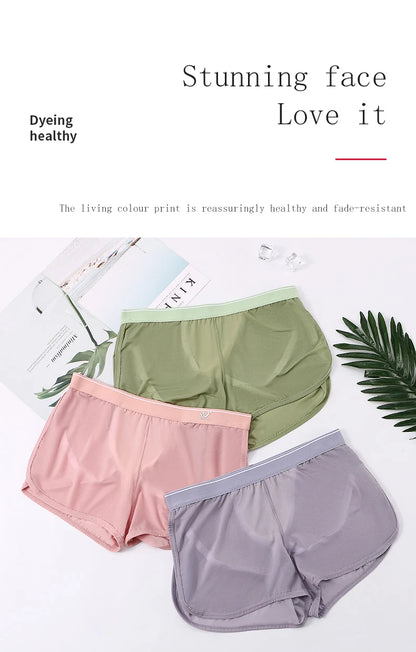 1Pcs/2Pcs/3Pcs, Cool and Breathable Men's Ice Silk Casual Shorts, Open Side  for Summer, Homewear, Arrow Shorts