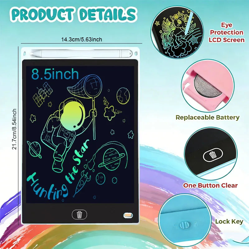 8.5inch LCD Writing Tablet Handwriting Pads Digital Drawing Tablet Portable Electronic Board Doodle Blackboard Educational Toys