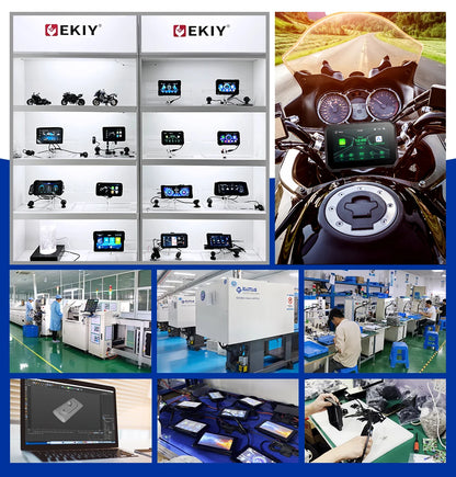 EKIY 5.0 inch Wireless CarPlay Moto Android Auto Portable Digital Motorcycle Dashboard GPS Motorcycle Navigation Display Screen