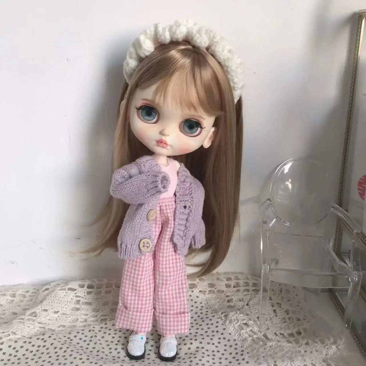 Fashion 1/6 Blythe Doll Clothes Sweater Set Barbir Doll Replace Clothes Ob24 Doll Outfit Accessories No Socks