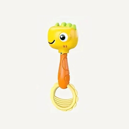 Cartoon Rattle, Newborn Sensory Grasp Toy, Chew-Safe Early Ed Handbell for Xmas & Bday Bite and Chew Toy Festival Gifts