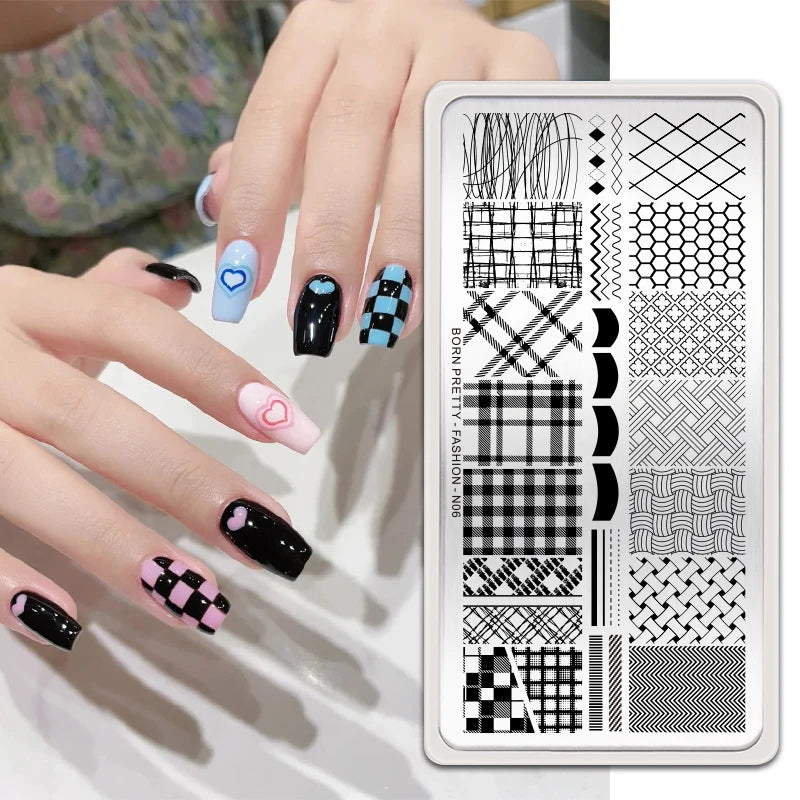 BORN PRETTY Stamping Plate Snowflake Winter Christmas Flower Snakes Design For Nail Polish Printing Template Tools Supplies