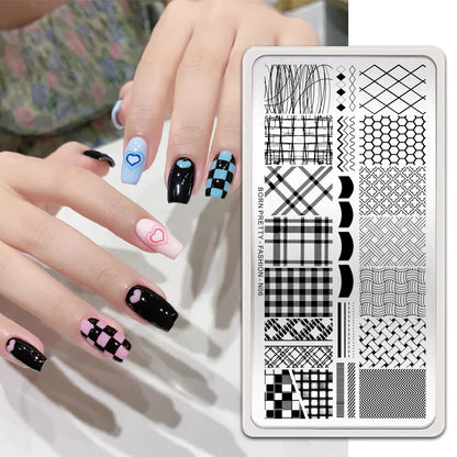BORN PRETTY Stamping Plate Snowflake Winter Christmas Flower Snakes Design For Nail Polish Printing Template Tools Supplies