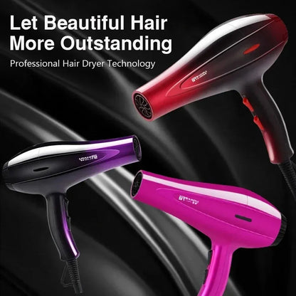 High-Power Ionic Hair Dryer, Fast Heating and Hot/Cold 9 Gears Adjustment Home Professional Hair dryer, Blow Dryer with Accessories