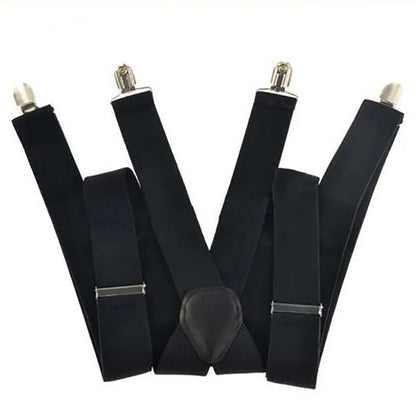 35/25/20mm Wide Men's Suspenders High Elastic Adjustable 4 Strong Clips Heavy Duty X-Back Trousers Braces