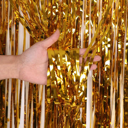 2/3M Party Background Wedding Decoration Foil Fringe Curtain Sequin Bachelorette Photo Backdrop Wall Curtain Birthday Baby Shower