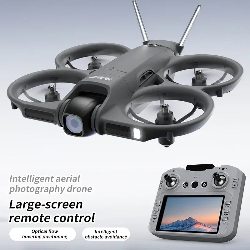 Lenovo Drone 8K Aerial HD Intelligent Avoiding Obstacle with Larger Screen Remote Control Folding Brushless Power GPS Drone