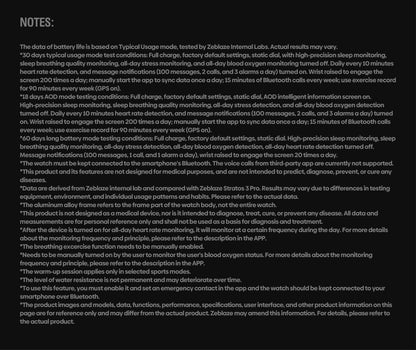 NEW Zeblaze Stratos 4 GPS Smartwatch, 1.43" AMOLED Screen Compass Barometric Altimeter Flashlight Voice Calling Smart Watch