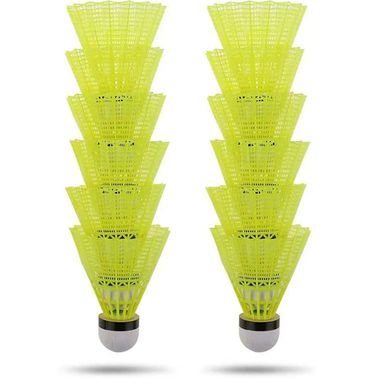 Nylon Badminton Shuttlecocks with Great Stability Durability, Indoor Outdoor Sports Training Balls