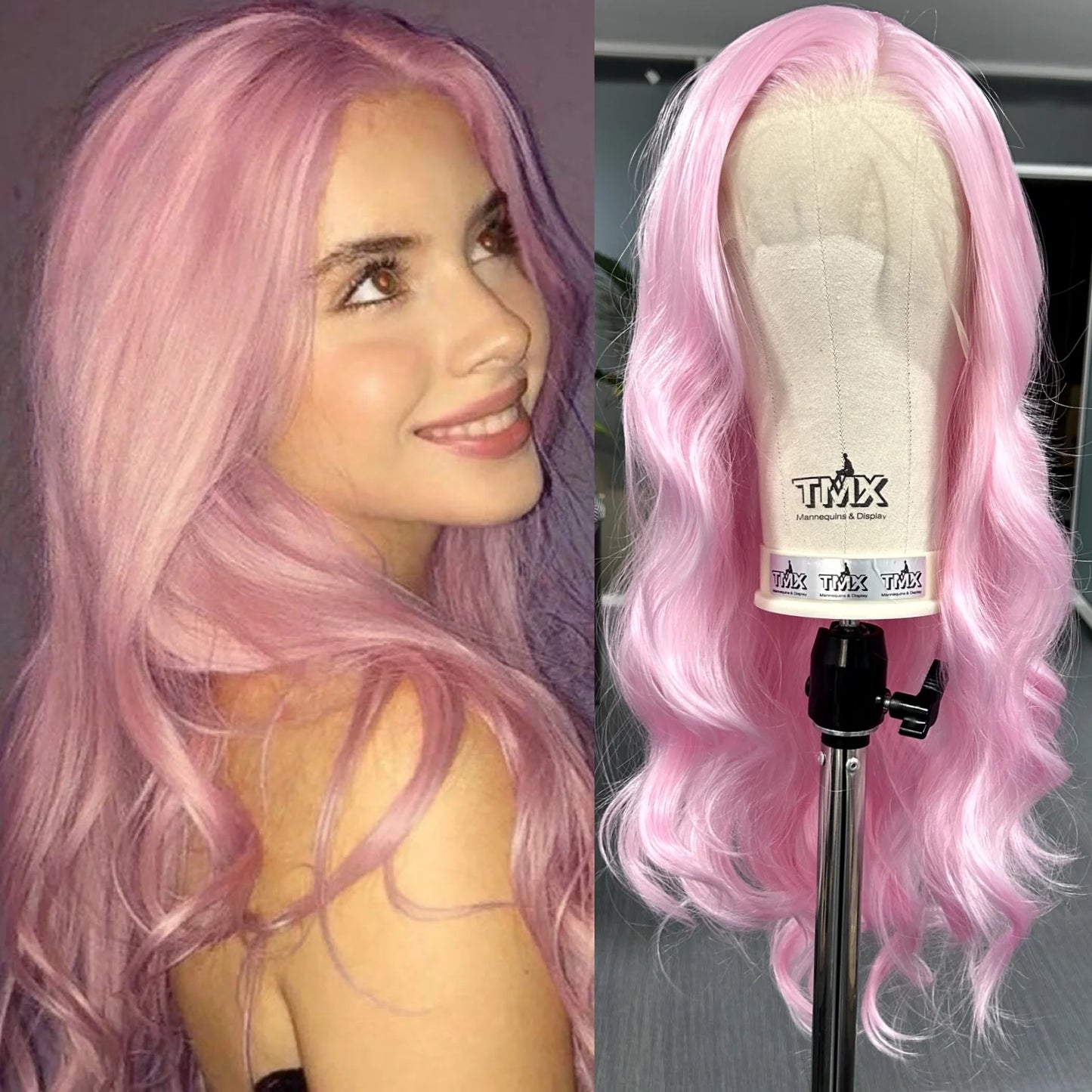 Platinum Blonde Long Wavy Synthetic Wig Free Part Loose Wave Natural Curly 13X4 Lace Front Wigs for Women Daily Party Cosplay