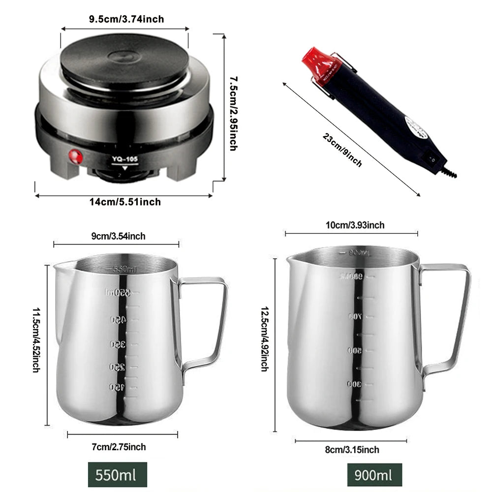 Candle Making Supplies for Candle Making, DIY Arts & Crafts for Adults, Beginners, Electric Stove, Hot Air Gun, Melting Pot