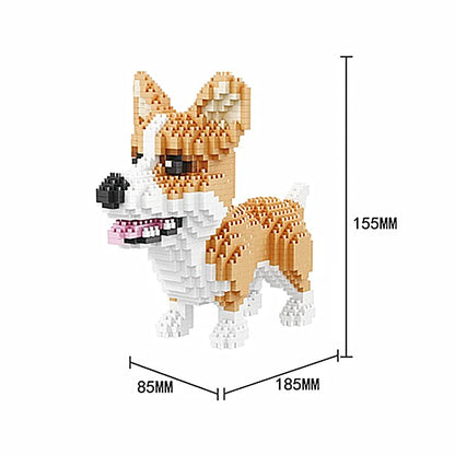 Cartoon Animal Building Blocks Creative Pet Dog And Cat Assembly Toy DIY Educational Puzzle Parent-Child Interactive Toy Cartoon