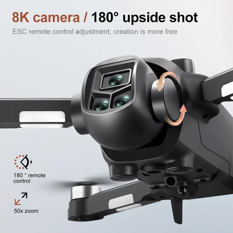 2026 V156 MAX Drone 8K HD 5G WIFI GPS Screen RC Dual Camera Intelligent Obstacle Avoidance Brushless Power Toys Drone Gift 2026