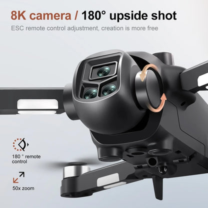 2026 V156 MAX Drone 8K HD 5G WIFI GPS Screen RC Dual Camera Intelligent Obstacle Avoidance Brushless Power Toys Drone Gift 2026
