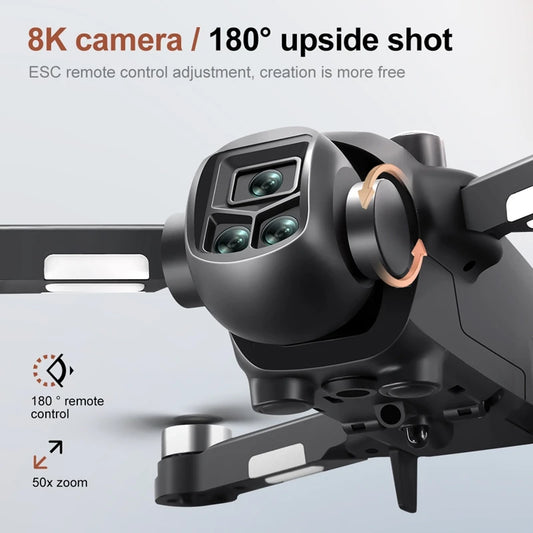 2026 V156 MAX Drone 8K HD 5G WIFI GPS Screen RC Dual Camera Intelligent Obstacle Avoidance Brushless Power Toys Drone Gift 2026