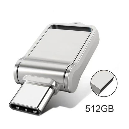 Mini 2TB Flash Drive USB 3.2 Fast Type C Pen Drive Memory Stick High Speed Data 512GB For Computers Phone PC Fast U Disk