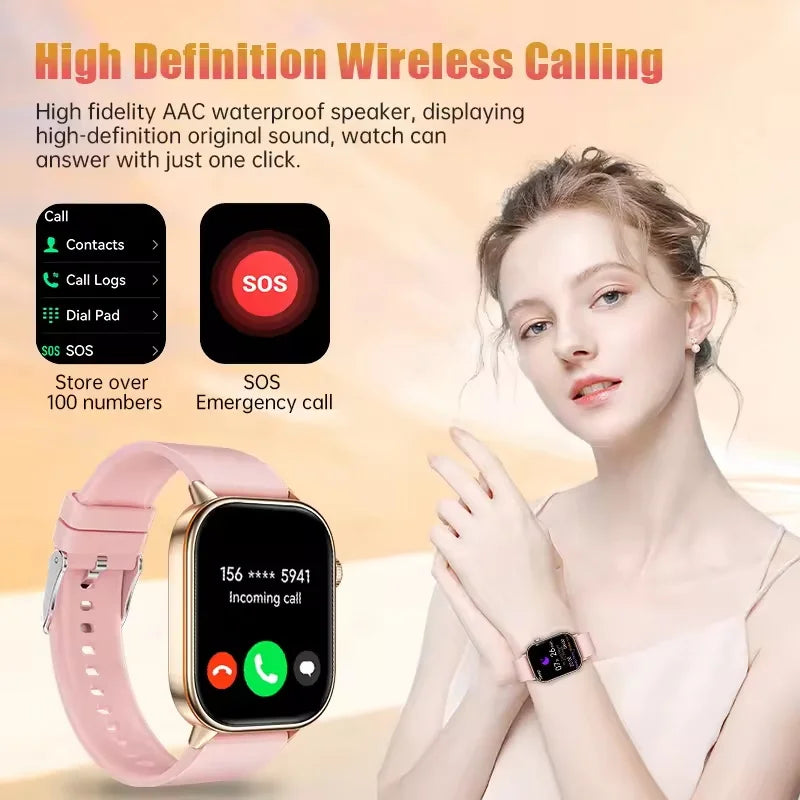 NEW Fashion Built-in 6 Stars GPS Position Smart Watch, Women 2.01'' AMOLED HD Screen IP68 Waterproof Sport  Bracelets For Ladies