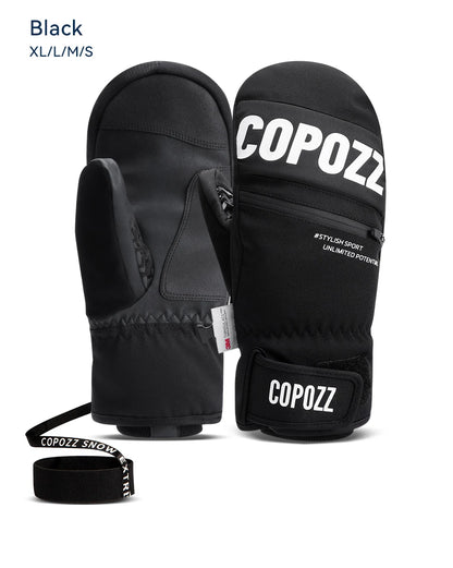 COPOZZ Upgrade Thicken Ski Gloves Winter Men Women 3M Thinsulate Thermal Snowboard Gloves Waterproof Warm Mittens Ski Gloves