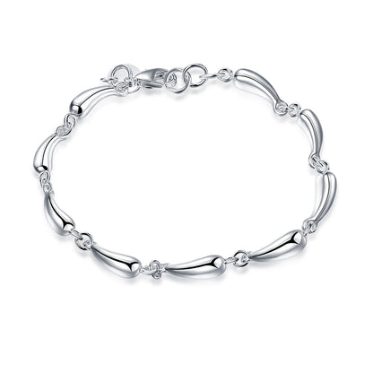 Fashion charm 925 Sterling Silver Bracelet for man woman, Twisted rope chain fine jewelry, Wedding party Christmas gift