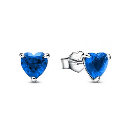 New S925 Silver Colored Zircon Necklace Earrings Suitable for Valentine's Day, Mother's Day, Anniversary Gift DIY Charm Jewelry