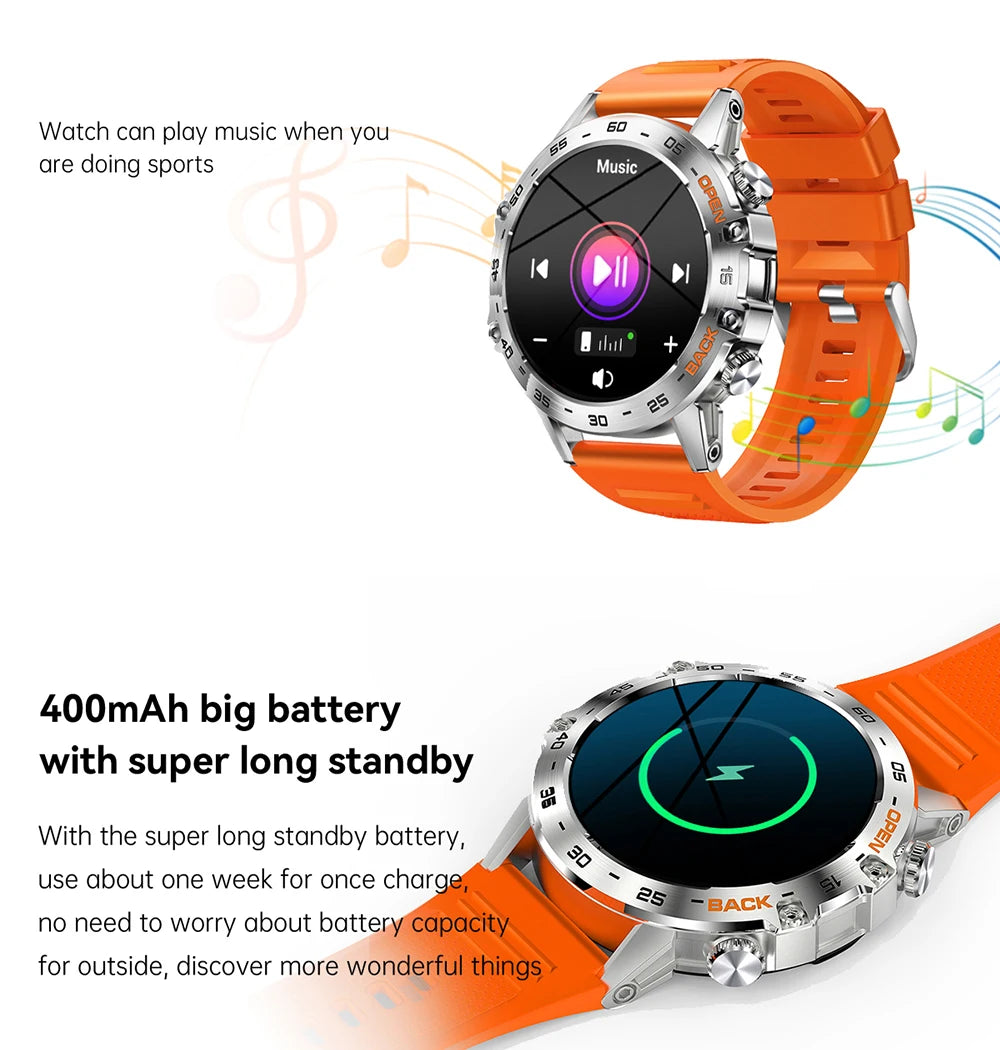MEVADEN Steel 1.39 Bluetooth Call Smart Watch, Men Sports Fitness Tracker Watches, IP67 Waterproof Smartwatch for Android IOS MD52
