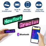 Rechargeable Bluetooth Digital LED Badge DIY Programmable Scrolling Message Mini LED Name Tag Badge Module Support 15 Languages