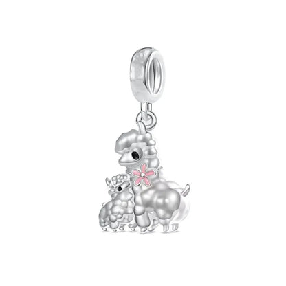 Hot Selling 925 Silver Pink Cake, Dog Paw, Luggage, Cup Bead Pendant Suitable for European Original Bracelet DIY Exquisite Jewelry