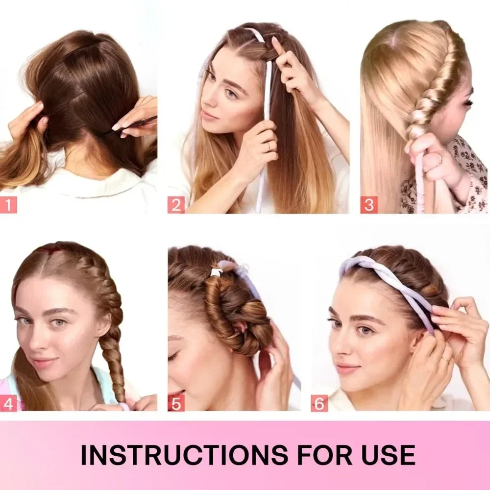 Heatless Curling Rod Headband Soft Hair Curlers No Heat Rollers Lazy Silk Curls Sleeping Headband Ties Hair Styling Tools
