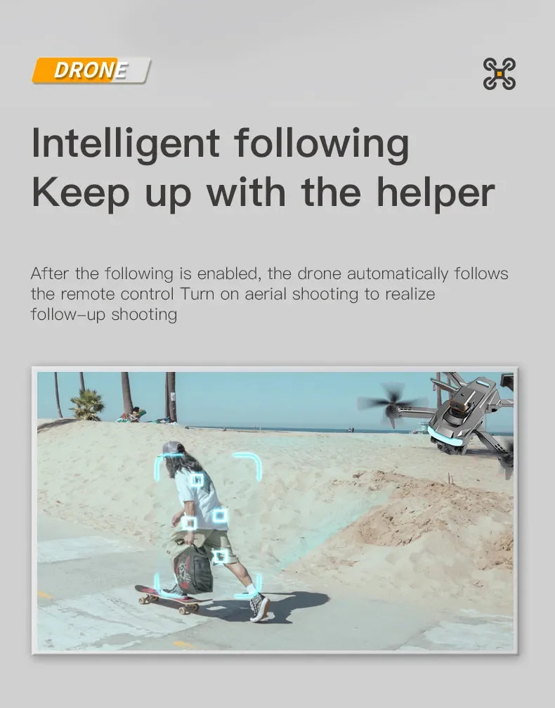 Drone, 4K Professional Camera 8K GPS HD Aerial Photography Dual-Camera Omnidirectional Obstacle Avoidance Drone, Camera Drone