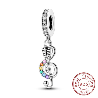 Dijes de plata de ley 925 originales, abalorios de cristal de vino, taza de café, dije colgante para pulseras de mujer, joyería DIY, regalo