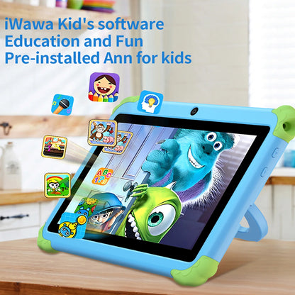 New 5G WiFi Android Tablet Cartoon Pattern 7 Inch Tablet PC Quad Core 4GB RAM 64GB ROM Cheap and Simple Children's Tablets