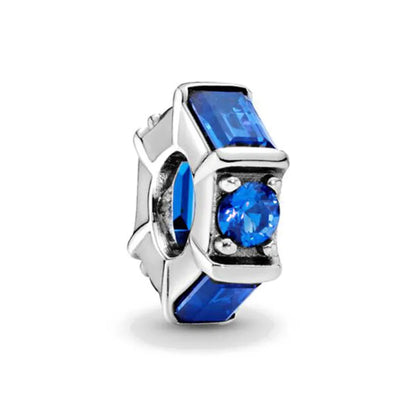 Nuevo colgante de plata 925 compatible con pulsera original, joyas para mujer, serie azul, colgante de pulpo, delfín, búho, camaleón
