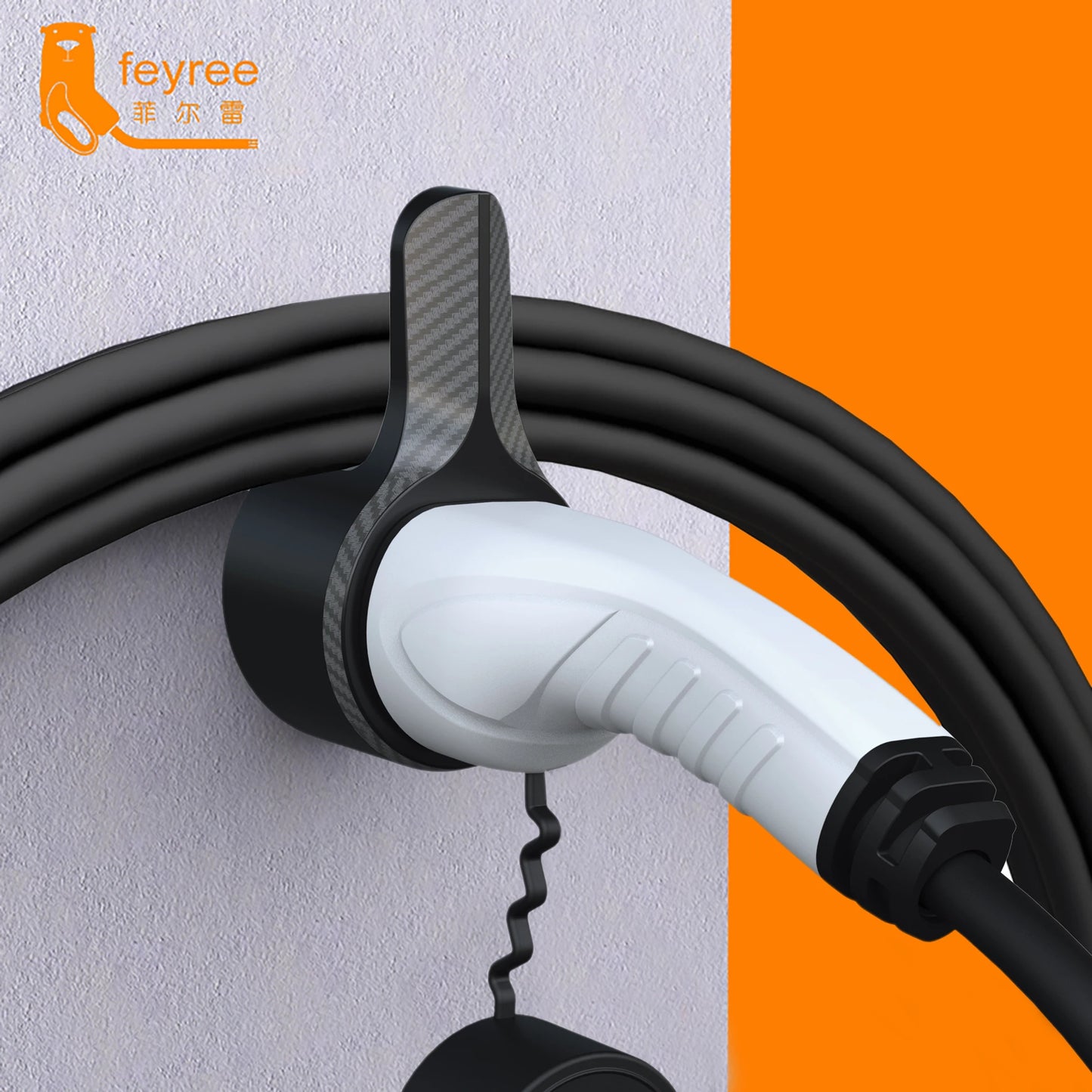 feyree EV Charger Holder Holster Dock For Electric Vehicle Type 2 Charging Cable Extra Protection Leading Wallbox