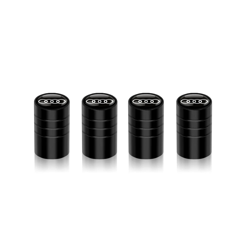 4pcs Aluminum Alloy Styling Car Wheel Tire Air Valve Caps Accessories For Audi Sline A1 A2 A3 A4 A4L A5 A6 A7 A8 A8L TT Q1 Q2 Q3