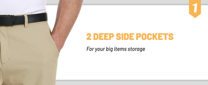 Golf Quick Dry Shorts, Men Stretch Lightweight Dress, Work Casual Shorts with 4 Pockets, Flat Front Hiking Shorts, TACVASEN