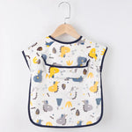 Baby Smock Bibs Waterproof Long Sleeve Eating Feeding Art Apron Newborn Toddler Burp Cloths Fit 0-3 Years Dropshipping