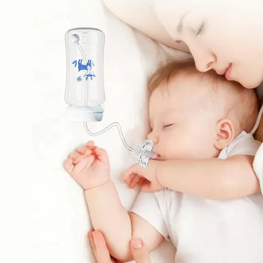 3-in-1 Hands-Free 300ML Wide-neck Baby Bottle, Milk Storage Bottle, Pacifier, Multi-Function Anti-Drop Gravity Ball Feeding Bottle