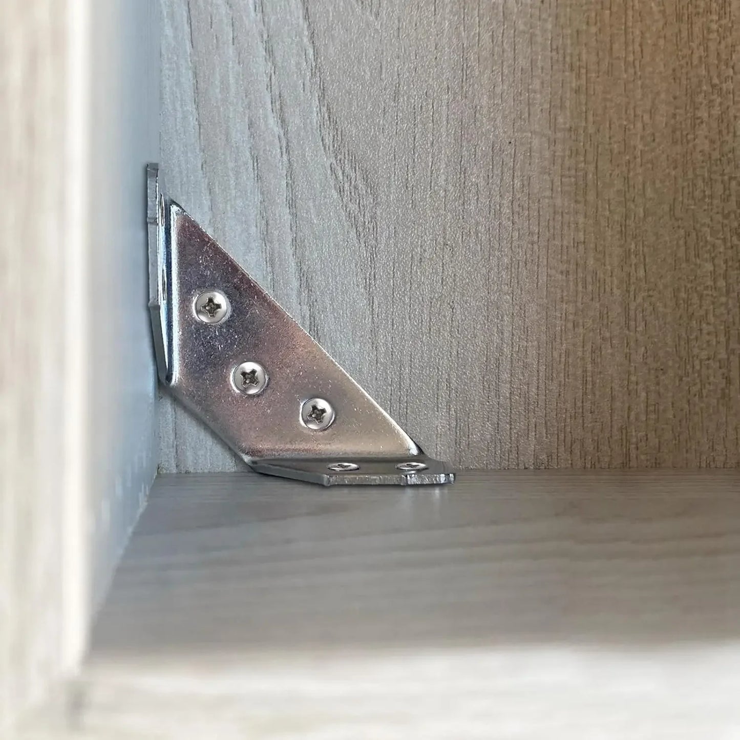 Corner Brackets, Stainless Steel Furniture Angle, Shelf Connector, Cabinet Support Fixing Frame Corner Brace