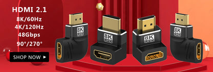 HDMI-Compatible Adapter, Mini/Micro HDMI To HDMI Adapter, 8K 60Hz 4K 120Hz/144Hz Male To Female Converter For HDTV Laptop PS5