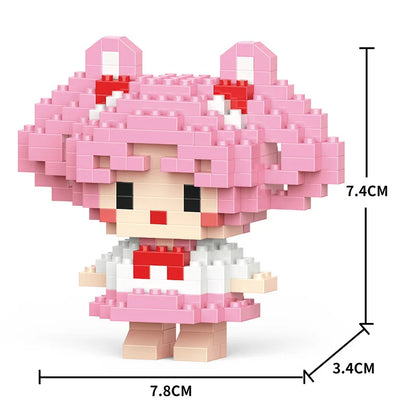 Cartoon Cool Rice Building Blocks Animal Dolls Educational Assembled Toys Ornaments Small Particles Children's Birthday Gifts