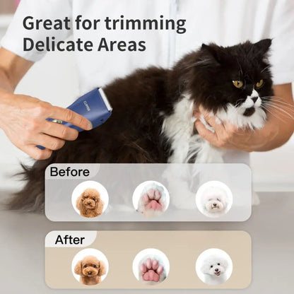 Professional Pet Electric Hair Clippers Waterproof USB Charging Dog Hair Clipper Silent Cat Grooming Clippers for Cats and Dogs