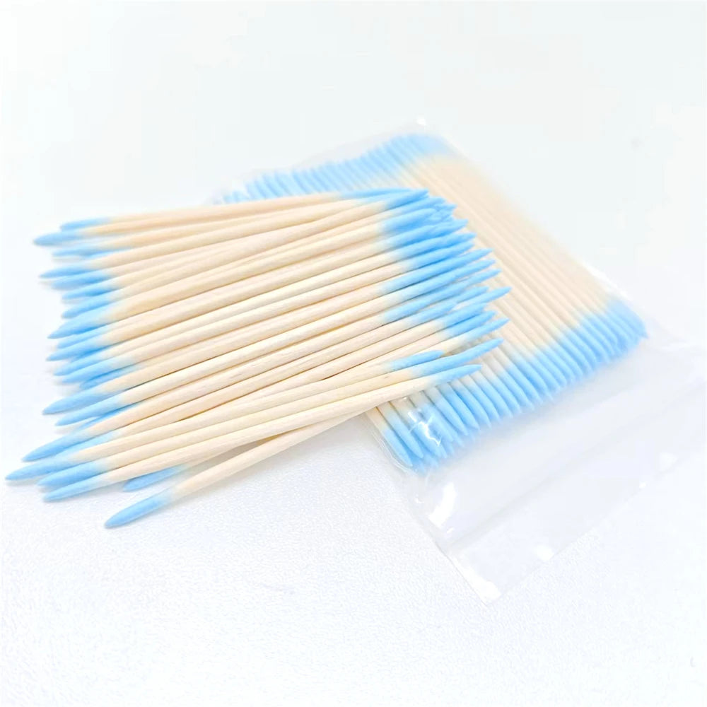 100/300/500/700/900Pcs Double-Tipped Cotton Swabs, for Tattooed Eyebrows, Beauty Makeup Tools for Wiping, Nail Polish Wiping
