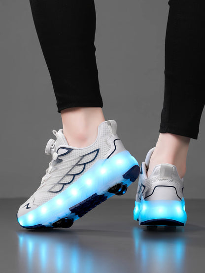 Children's and Teenage Roller Skates - Fashionable Upgraded Edition with Enhanced Stability - Detachable Dual-Use Sports Shoe