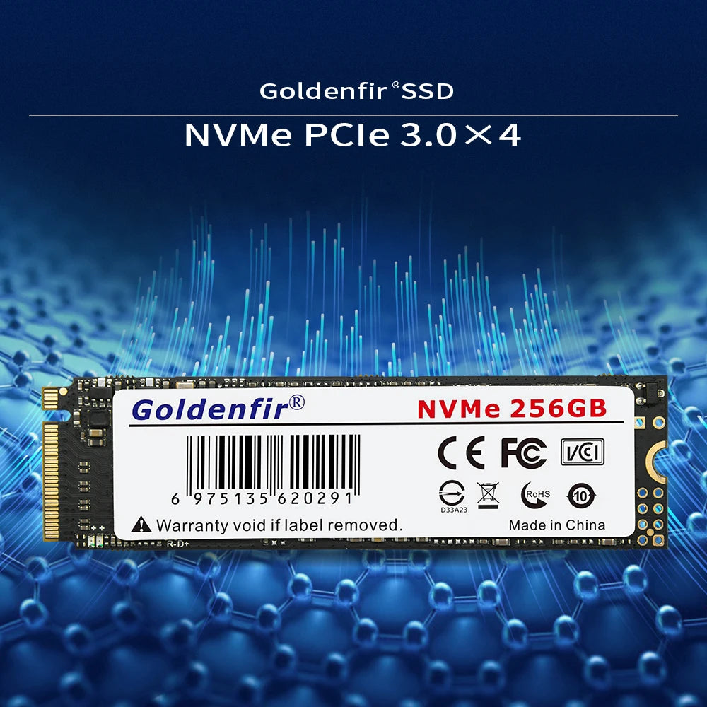 M2 SSD NVMe 256GB, Goldenfir M.2 PCIe 128GB 120GB 512GB 1T, Solid State Disk 2280, Internal Hard Drive for Laptop Desktop TLC/QLC