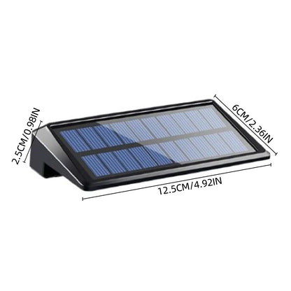 2 Pack Solar Wall Lights, 4 LED Solar Fence Lights, Outdoor Waterproof Solar Deck Lights, Wall Lights for Fence Post Yard Pathway