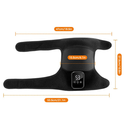3-in-1 Heated Vibration Massager for Knee, Shoulder, and Elbow - 3 Heat Levels, 3 Vibration Modes, Non-Slip Wrap Design