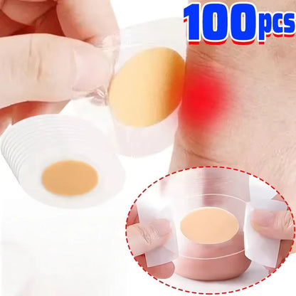 10-100pcs Gel Heel Protection Foot Patches Adhesive Blister Pads Hydrocolloid Heel Liner Shoes Stickers Pain Plaster Foot Care